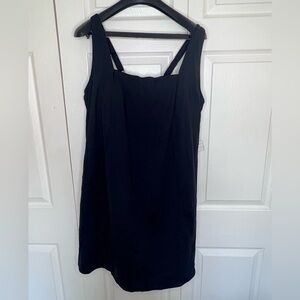 Lands' End square neck swim dress One Piece swimsuit Sz 2X (20w-22w) black NWOT
